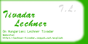 tivadar lechner business card